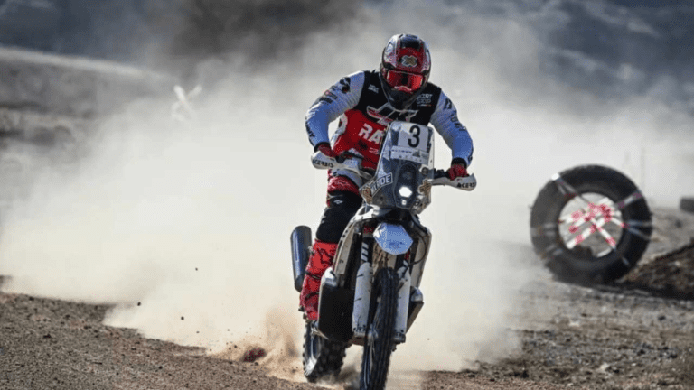 Lebanese cyclist Rafic Eid showcases his successful participation in the Dakar Rally 2025
