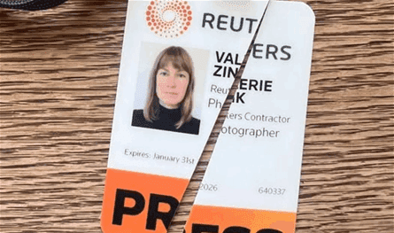 Because of her betrayal of reporters in Gaza … a photographer resigned from Reuters