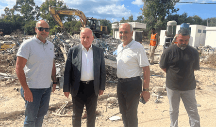 Hashem Haider inspected the South Lebanon Water Authority facility in Tire