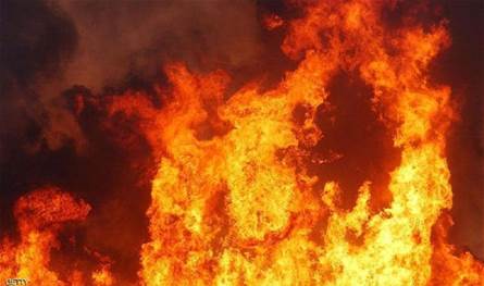 In Bakhoun .. Civil Defense controls a huge fire