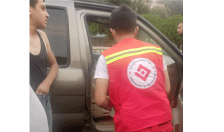 In Dinniyeh .. a serious accident that a worker was exposed