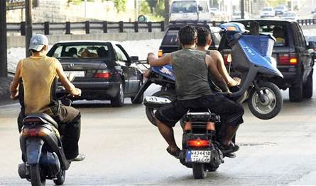 In Lebanon .. problem and the reason is a bike