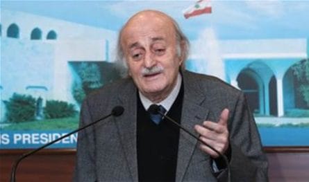 Jumblatt calls the commander of the army, comforting the martyrs of Naqoura and praising his speech