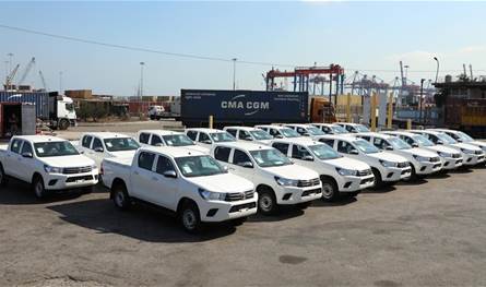 The Internal Security Forces receive 17 Toyota mechanisms provided by the European Union