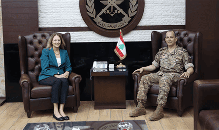 The commander of the army in diplomatic and political meetings … discussed the conditions of Lebanon and the region