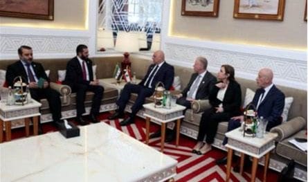 A Syrian delegation to Lebanon and agreed between Aoun and Sharia on 5 points