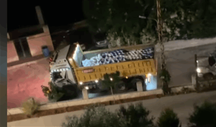 A drug truck in a Lebanese town .. Watch the video