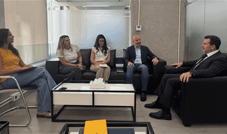 A meeting between Shehadeh and the United Nations delegation
