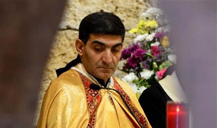 After giving him the ranks, Abboud presides over the Mass of thanksgiving in Jbeil