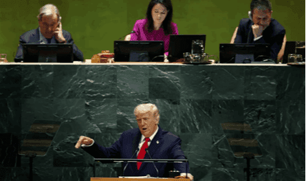 An attack on immigration and climate and harsh criticism of the United Nations