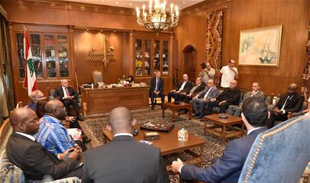 Berri urges with a Gabonian delegation bilateral relations and ways to enhance them