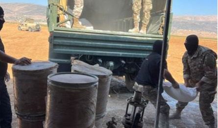 In pictures .. About 64 million pills are seized in a facility in Baalbek