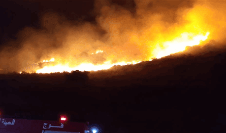 It contains large quantities of unexploded shells … a huge fire devouring the Valley of Wadi in Lebanon!