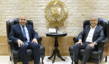 Khuraish received Dergham and the head of the Middle Bekaa Municipalities Union and a delegation from the International Organization for Migration