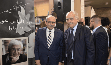 Nawaf Salam honors Elias Khoury .. He calls his name to the National Library
