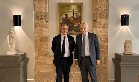 Salama and Fredland discussed the funded restoration projects from Aliph after the Beirut port explosion