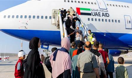 The UAE is transporting 119 patients and people with Gaza as part of an urgent medical evacuation