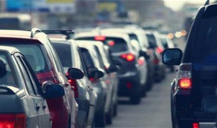 With rain … a suffocating traffic on the roads