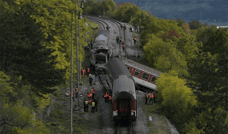 A horrific train accident in Slovakia