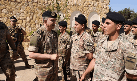 The army commander inspected south of Litani and coordinated with UNIFIL