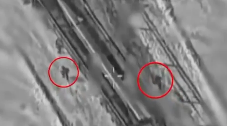 The Israeli army shows footage of a strike targeting a missile launch pad in western Iran