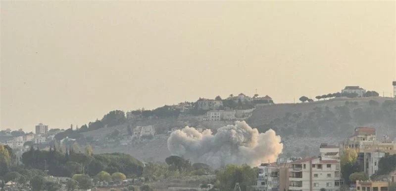 An unexploded missile: An Israeli raid targets a house in the town of Al-Halusiya