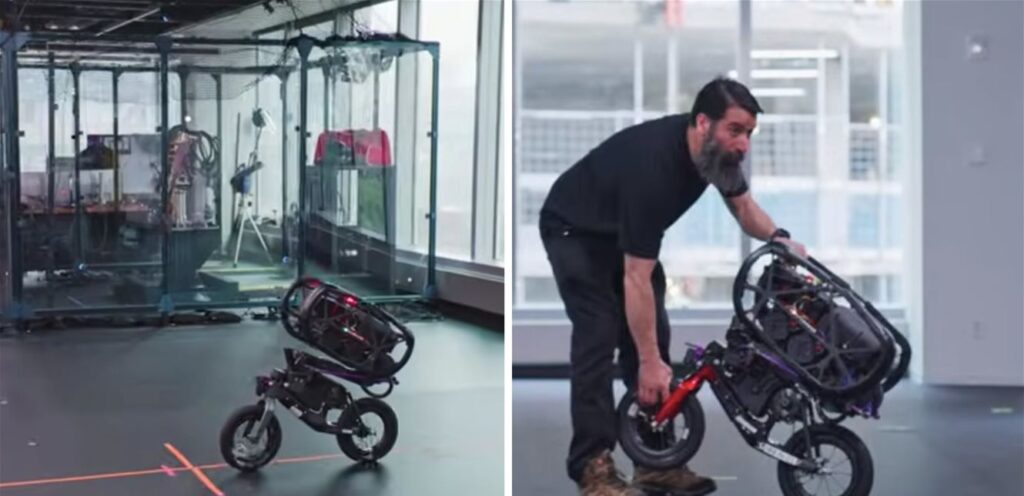 Scientists create a robot that mimics a bicycle