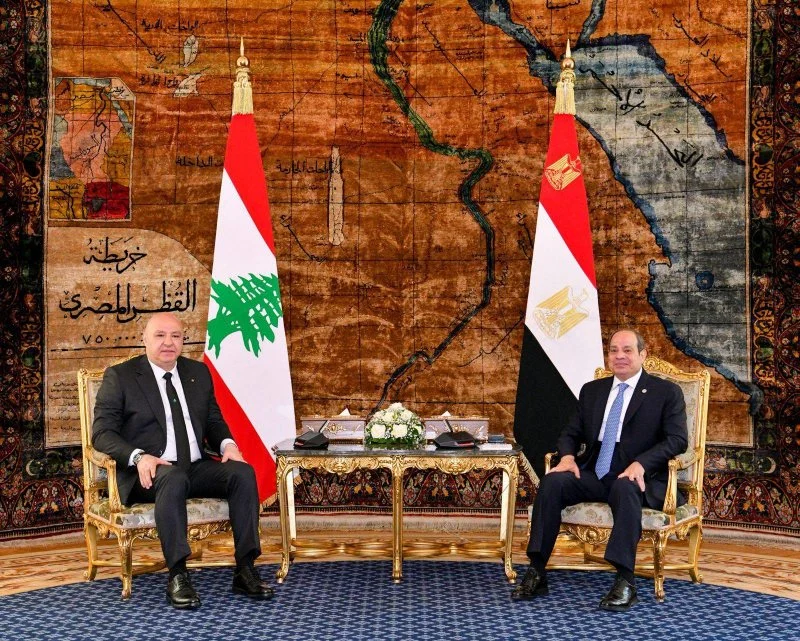 Al-Sisi assures Aoun of Egypt’s full support for bilateral negotiations and its readiness to provide assistance