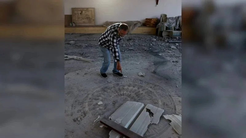 An ancient church was hit by a Hezbollah missile