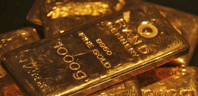 The rise of gold coincides with the decline in the value of the dollar