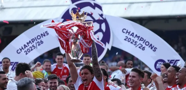 For the 14th time in its history…Arsenal celebrates the English Premier League title