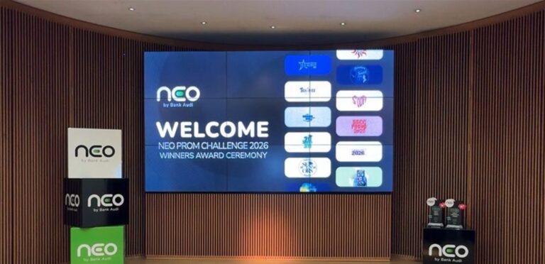 Neo from Bank Audi announces the winners of the Neo Prom Challenge 2026 awards ceremony