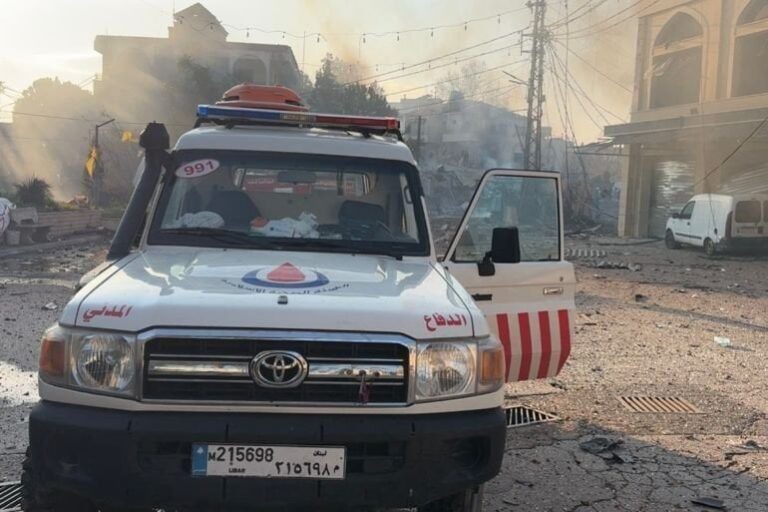 Intimidating messages and direct communications… Israel requests the evacuation of Burj Al-Shamali through Civil Defense
