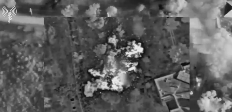Aerial scenes… Israel shows the moment Hezbollah sites were targeted (video)