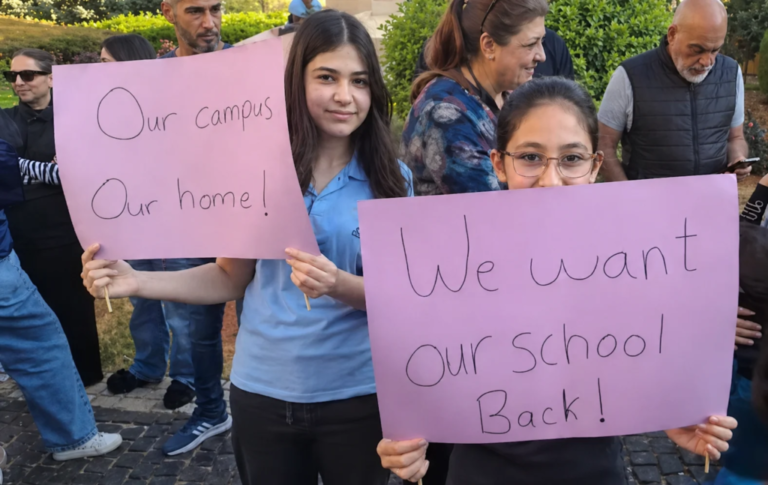 Education is confiscated in favor of parties… and displaced people threaten to burn down a school in defiance of President Salam