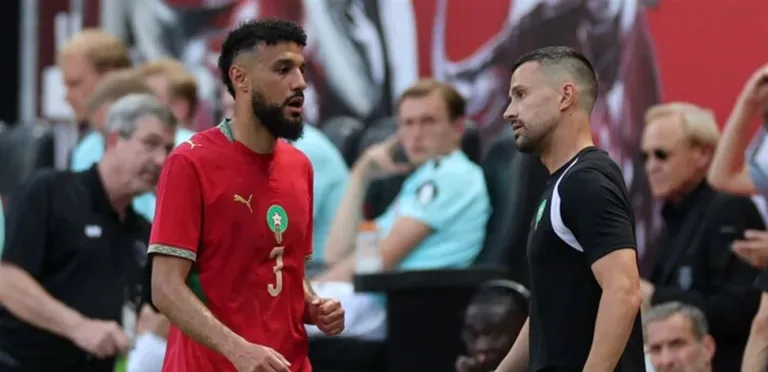 Before the match with Brazil.. Mazraoui reassures the Moroccan fans