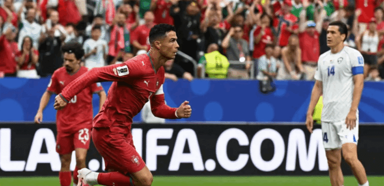 A huge win.. Ronaldo leads Portugal to sweep Uzbekistan by five