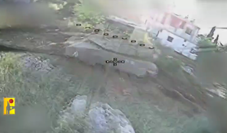 Hezbollah publishes scenes of the targeting of a Merkava tank in the vicinity of Shaqif (video)
