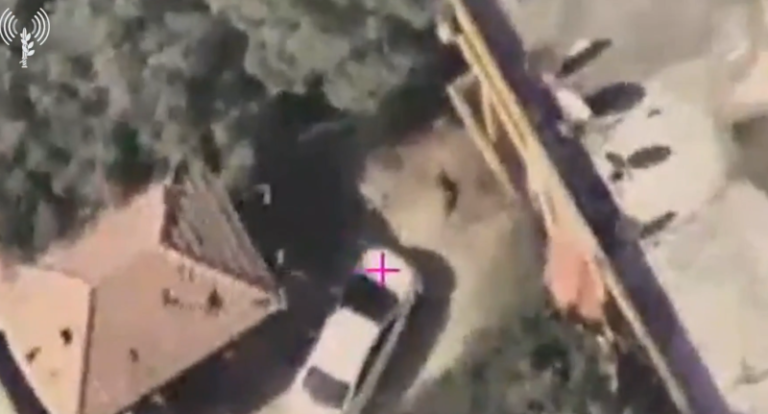 Scenes documenting the operation… Israel announces the targeting of Hezbollah members in Nabatieh (video)