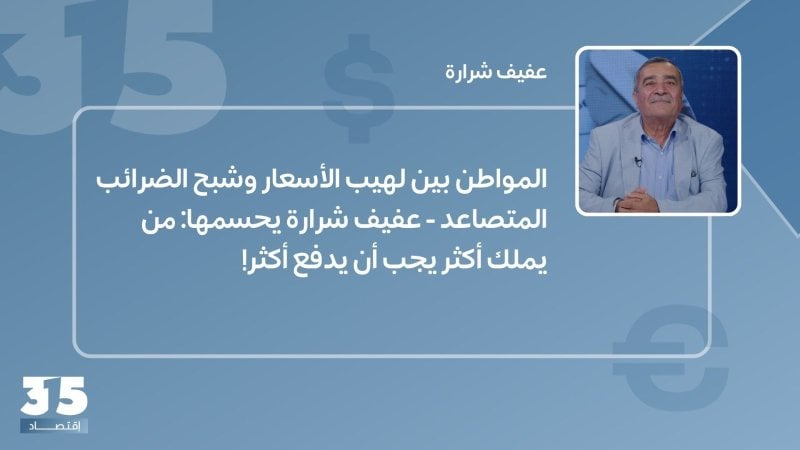 The citizen is between the flames of prices and the specter of rising taxes – Afif Sharara decides: He who has more must pay more!