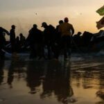 A boat drifts in the Atlantic…more than 300 migrants rescued