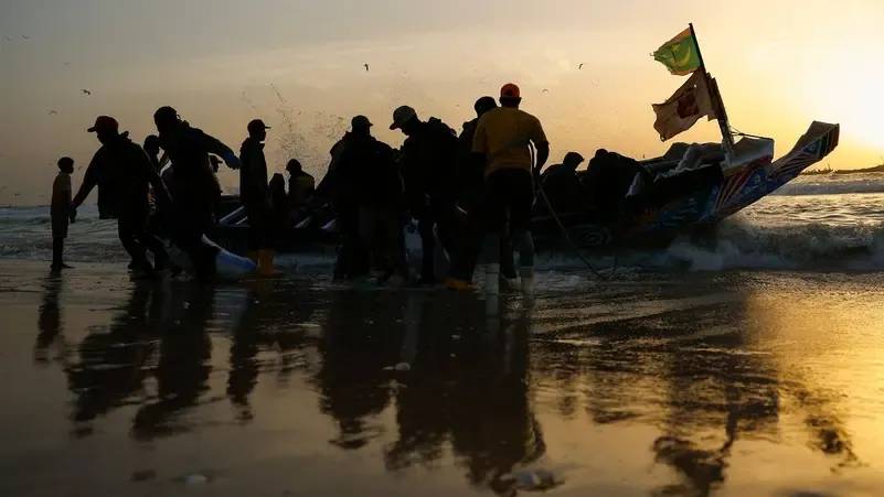 A boat drifts in the Atlantic…more than 300 migrants rescued