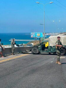 A sudden deviation of a military vehicle…a collision on the Chekka Highway