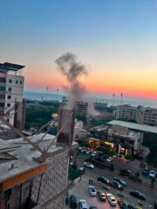 An explosion rocks Tripoli… a mortar shell under the control of experts (photo)