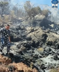 10 thousand square meters burned in Tannourine… and security forces document the battle to extinguish (video)