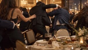 Behind the scenes of a businessman’s conflict with the television management that prompts the American ambassador to leave urgently