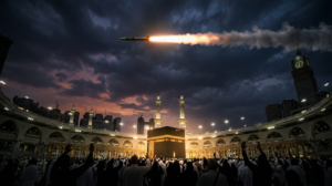Video: Missiles and drones over Mecca!!