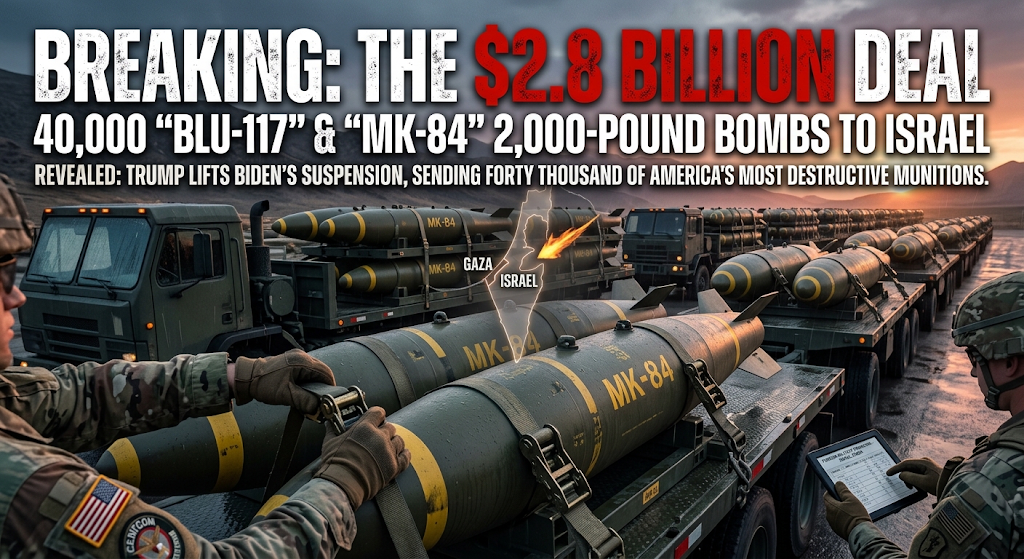 Deadly billions deal…Trump breaks Biden’s veto and supplies Tel Aviv with 40,000 super-bombs!