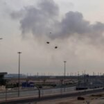 A missile and a drone were intercepted over Riyadh in a new attack targeting the capital