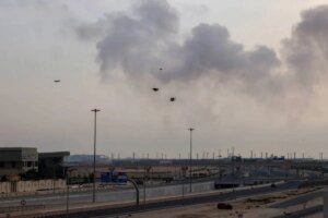A missile and a drone were intercepted over Riyadh in a new attack targeting the capital